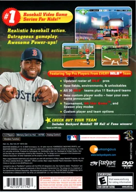 Backyard Baseball '10 box cover back